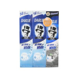 Darlie All Shiny White Toothpaste 2x140g + Charcoal Clean 80g