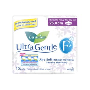 Laurier F Ultra Gentle Day Sanitary Pad Normal to Heavy Flow 15's Wing