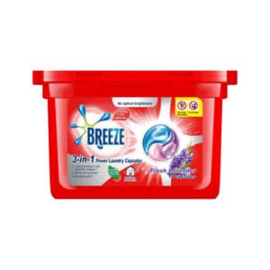 Breeze 3 in 1 Laundry Capsules Lavender 270g 18's