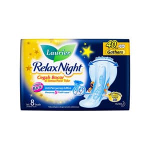 Laurier Relax Night Sanitary Pad w/ Gathers 8's Wing