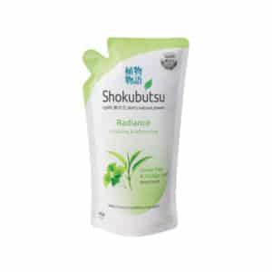 Shokubutsu Radiance Vitalizing Body Foam Green Tea & Ginkgo Refill 600ml