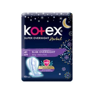 Kotex Super Overnight Herbal Sanitary Pad Heavy Flow 10's Wing