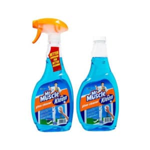 Mr Muscle Kiwi Glass Cleaner Super Active 2x500ml BW Refill