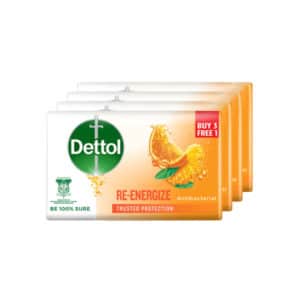 Dettol Re-Energize Soap Bar 4x100g