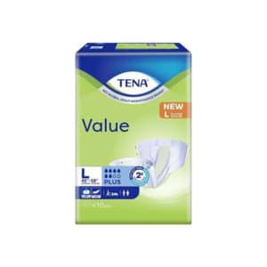 TENA Value Tape Adult Diaper L (114-147cm) 10's