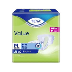 TENA Value Tape Adult Diaper M (81-112cm) 12's