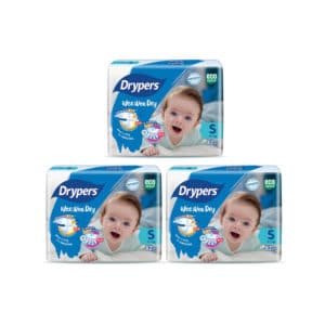[Bundle of 3] Drypers Wee Wee Dry Mega Diapers S (3-7kg) 82's