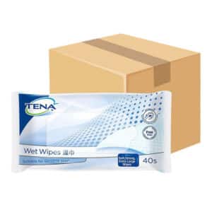 [Bundle of 12] TENA Adult Wet Wipes 300x200mm 40's Alcohol Free