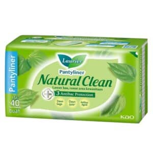 Laurier Nature Clean Day/Night Anti-Bacterial Pantyliner-40's x4