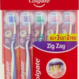 Colgate Toothbrush Zig Zag Medium 3's+2's