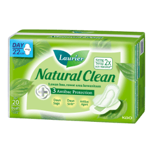 Laurier Nature Clean Day/Night Anti-Bacterial Sanitary Pads-22cm