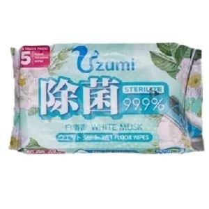 Uzumi Floor Wipes Wet Anti-Bac with Alcohol (30cmx21cm) 15's - White Musk