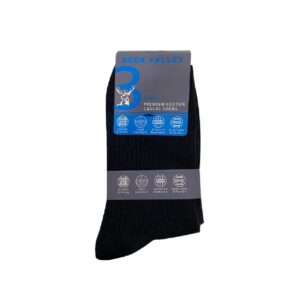Deer Valley Casual Socks Full Length - 3 pairs (Mix Colours) Black/Navy/Grey