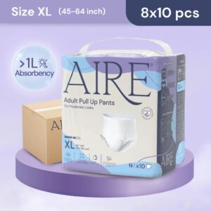 (Bundle of 8) AIRE Adult Pull Up Pants XL10s (114-163cm)