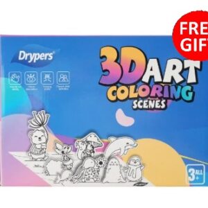 Drypers 3D Art Coloring Scenes (for 3+years old) - FREE GIFT