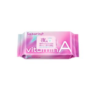 Saborino Night Facial Sheet Mask Vitamin A 30's