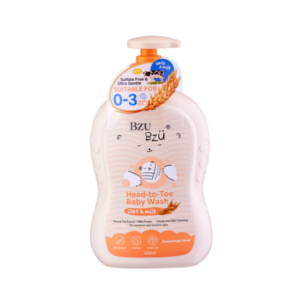 Bzu Bzu Baby Wash Head to Toe Oat & Milk 600ml
