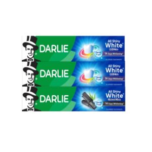 Darlie Toothpaste All Shiny White Multi-Care 2x140g+Charcoal Clean 80g