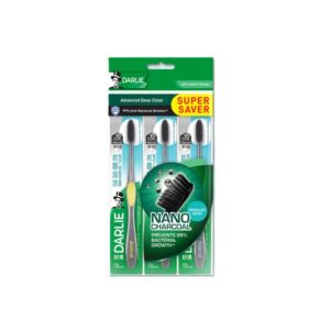 Darlie Toothbrush Nano Charcoal Clean Regular Soft 3's